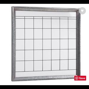 Pottery Barn Galvanized Whiteboard Calendar